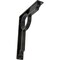 Ekena Millwork Maria Wrought Iron Bracket, (Triple center brace), Antiqued Silver 2"W x 10"D x 12"H BKTM02X10X12TMAASV - alternate 1